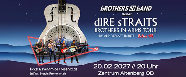 Poster zum Konzert bROTHERS iN bAND live in Oberhausen 2026